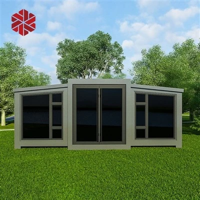 40 fot mobil prefabrikkert container utvidbart hus 2-roms sikkerhet Prefabrikert lett stål bærbart stuehus
